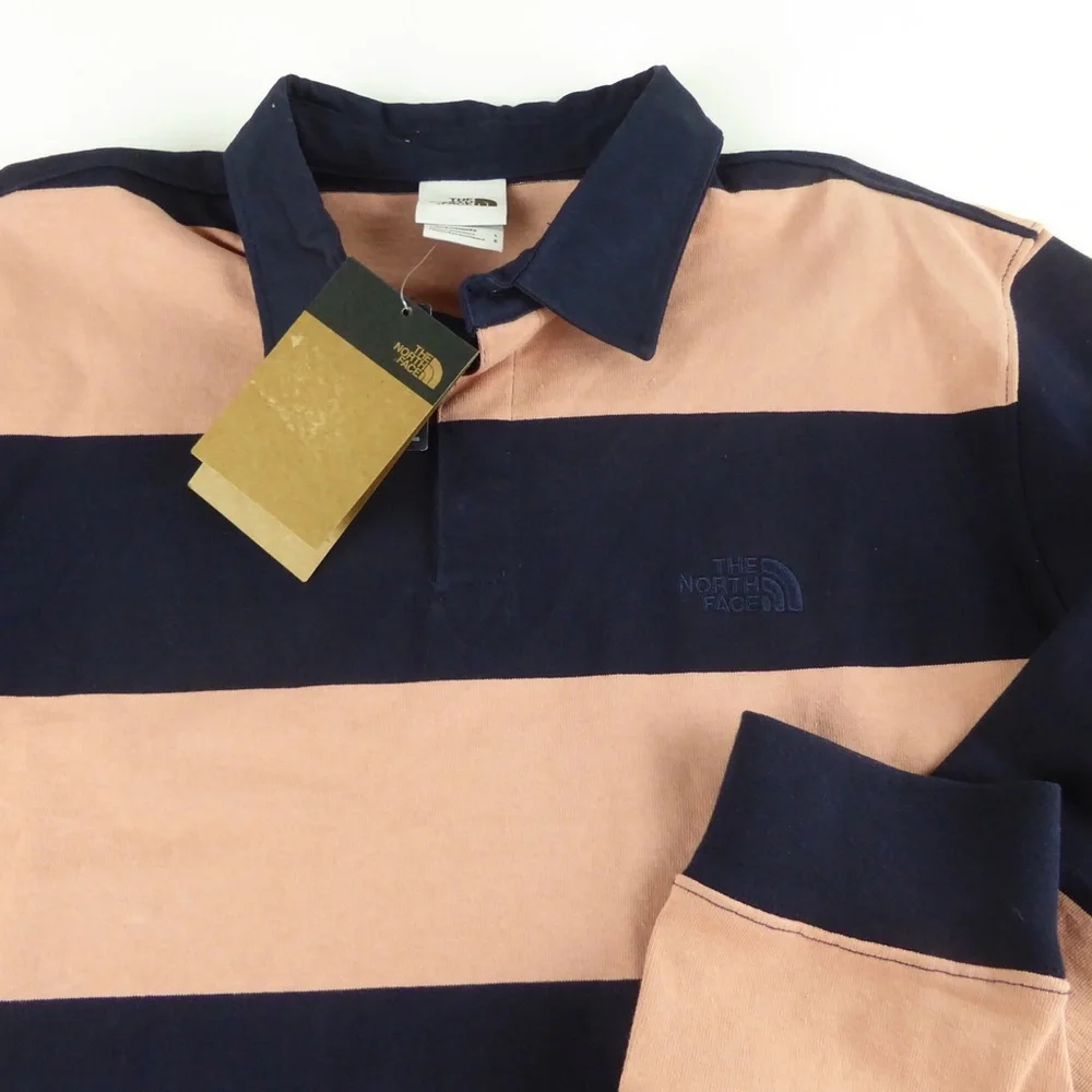 The North Face Berkeley Long Sleeve Striped Rugby Shirt NWT Relaxed Fit - Picture 2 of 8